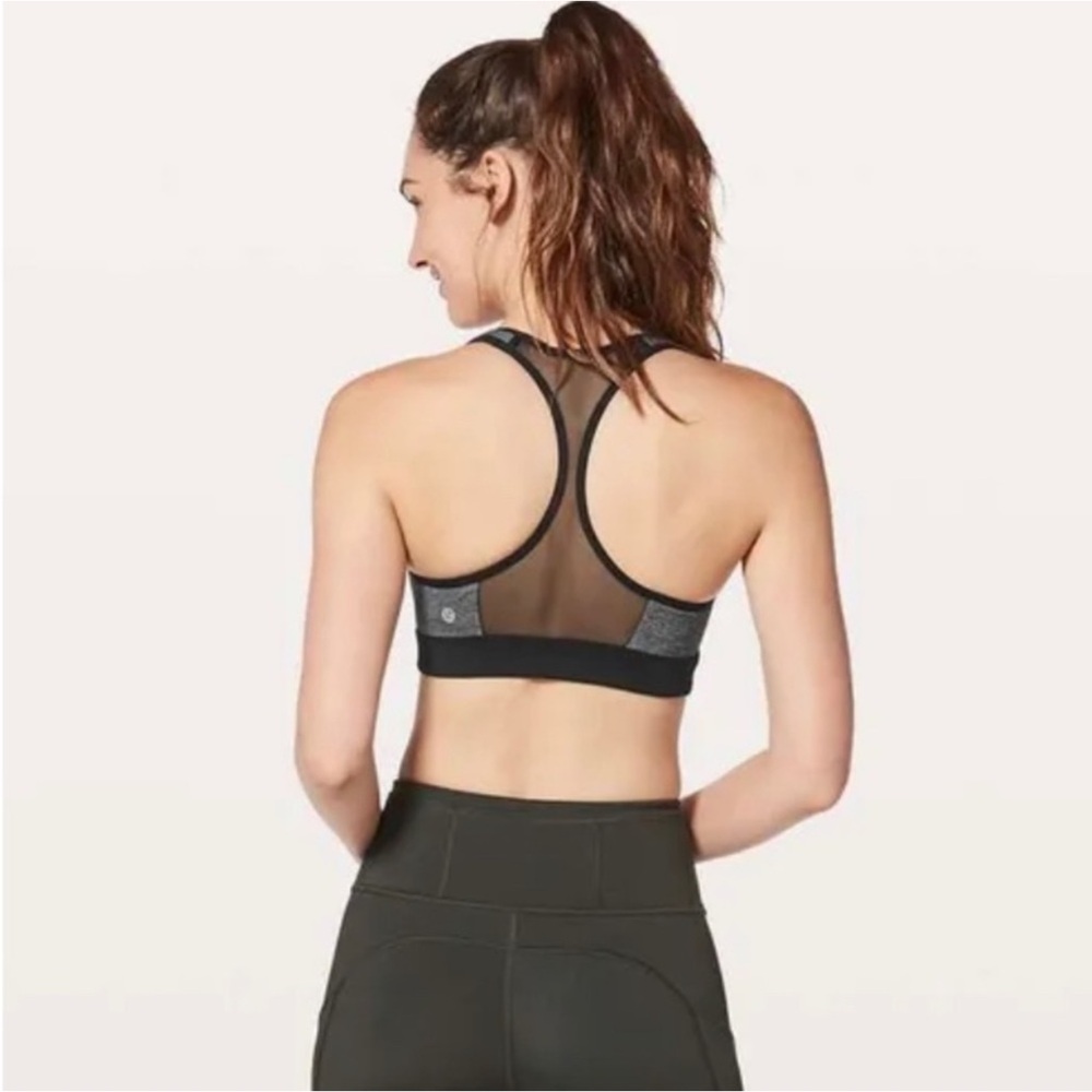 Lululemon Speed Up High Support Padded‎ Racerback Sports Bra 4 Grey